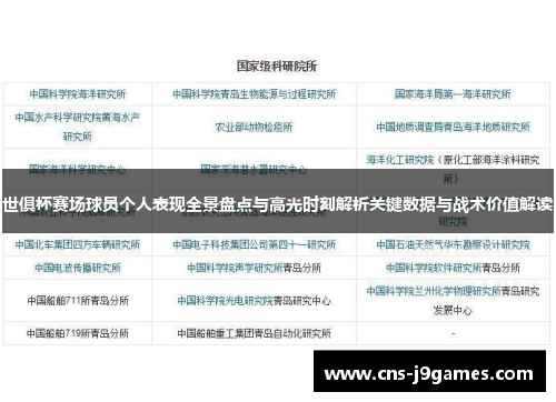 世俱杯赛场球员个人表现全景盘点与高光时刻解析关键数据与战术价值解读